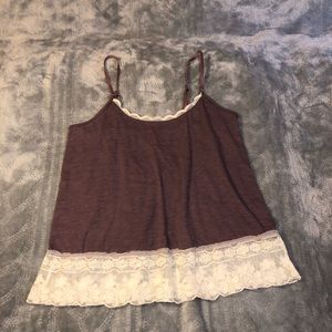 AEO Lavender Lace Tank Top